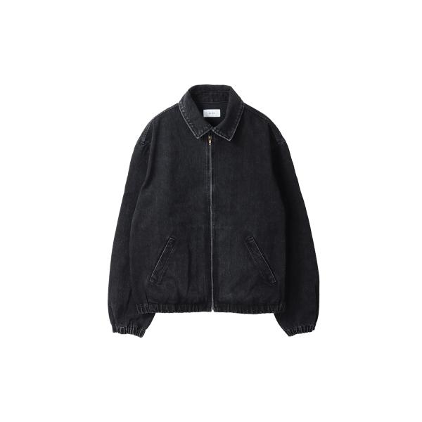 DENIM HARRINGTON JACKET - BLACK (J003) CEIVE(シーヴ)