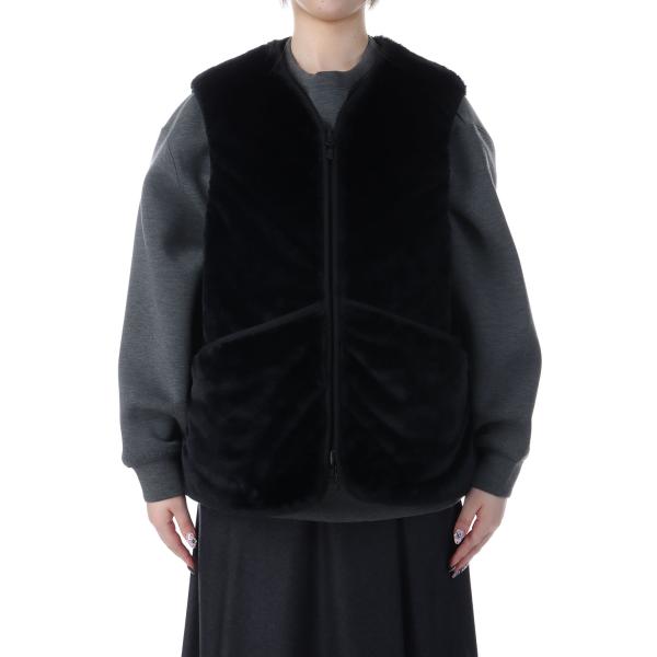 【P5倍】W's TECH REVERSIBLE BRITISH HUNTER FUR VEST -...