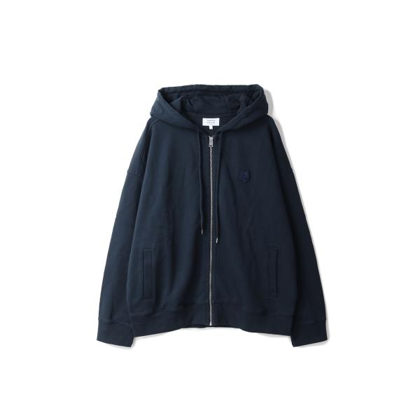 【P5倍】FOX HEAD ZIPPED OVERSIZE HOODIE - CLASSIC NAV...