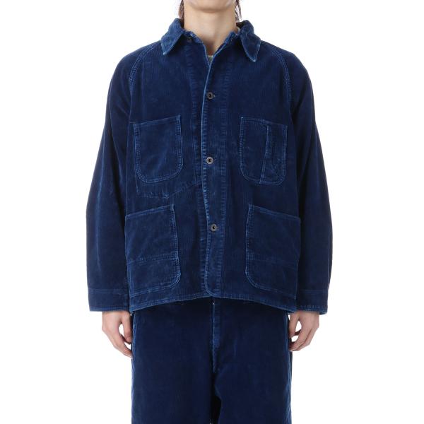 9W INDIGO CORDUROY WORK COAT - NAVY (GL15739) Gold...