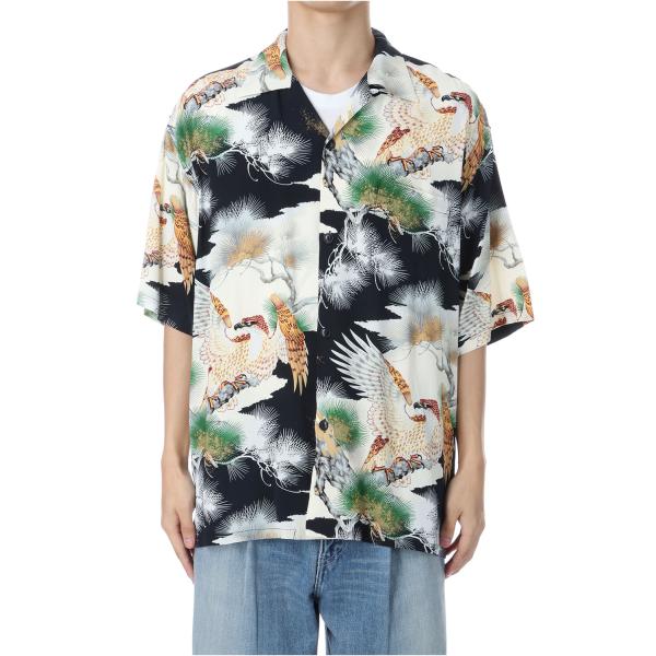 【P5倍】ALOHA SHIRT KING OF THE SKY - BLACK (GL39545)...