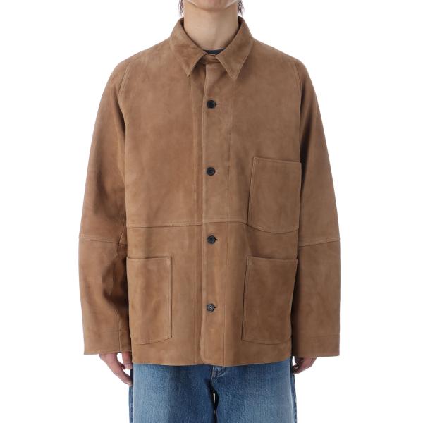 【P5倍 / SALE】Leather Coverall Jacket - Camel (AOEWL...
