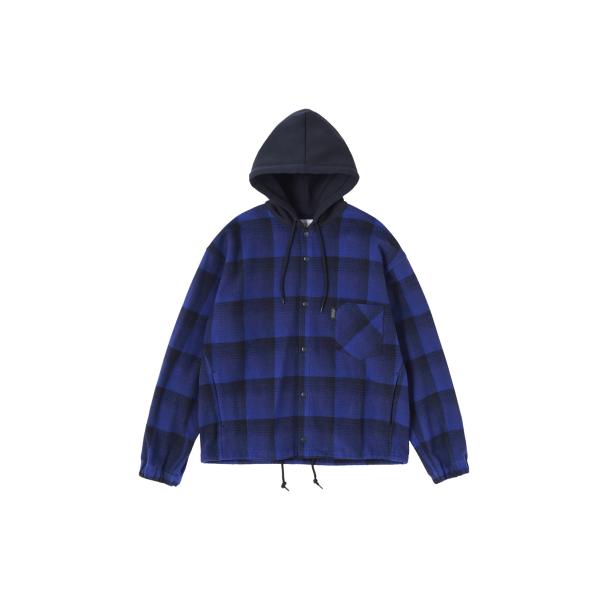 【P5倍 / SALE】Flannel Hoodie - Blue / Black (SD25F-S...