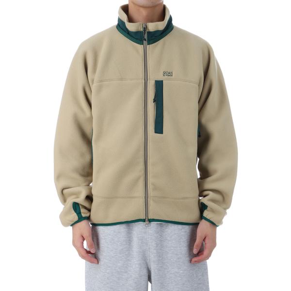 【P5倍 / SALE】Fleece Full Zip Jacket - Light Beige (...