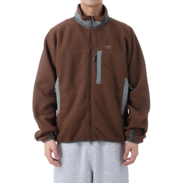 【P5倍 / SALE】Fleece Full Zip Jacket - Brown (SD25F-...
