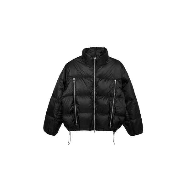 4-ZIP PUFFER JACKET - BLACK (NM-0136-BL) NO MAINTE...