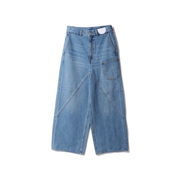 【P5倍 / SALE】Front Back Denim Pant - BLUE (153WFP25...