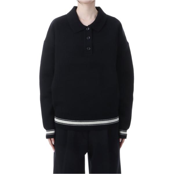 【SALE】Polo Knit - BLACK (153WNT255028) null(ヌル)