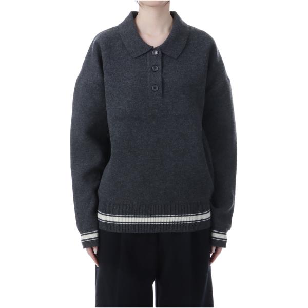 【SALE】Polo Knit - GRAY (153WNT255028) null(ヌル)
