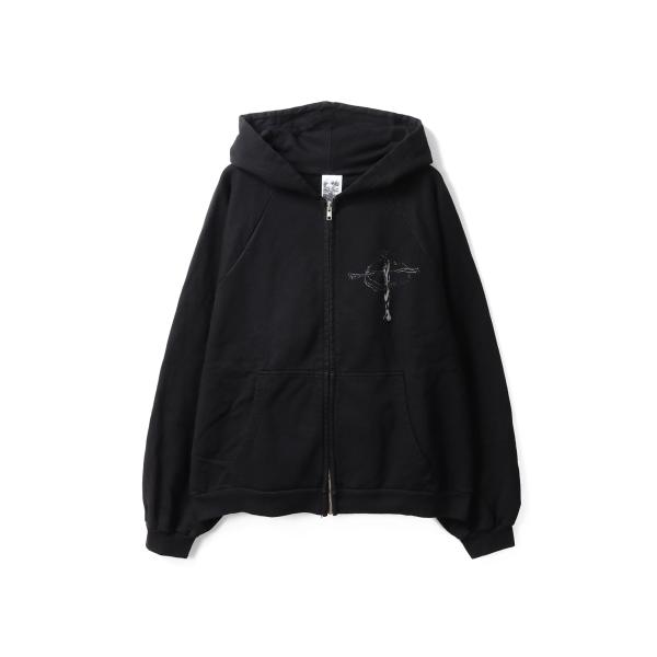 【P5倍】ROADRASH, zip-up hoodie / JET BLACK Basketcas...