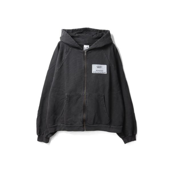 【P5倍】UGLY, zip-up hoodie / VINTAGE BLACK Basketcas...