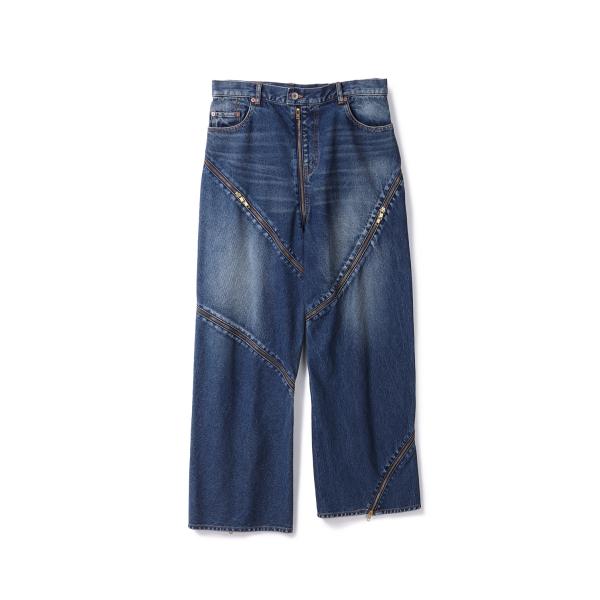 FILLETED ZIP DENIM PANTS - INDIGO (26SS08PT340) do...