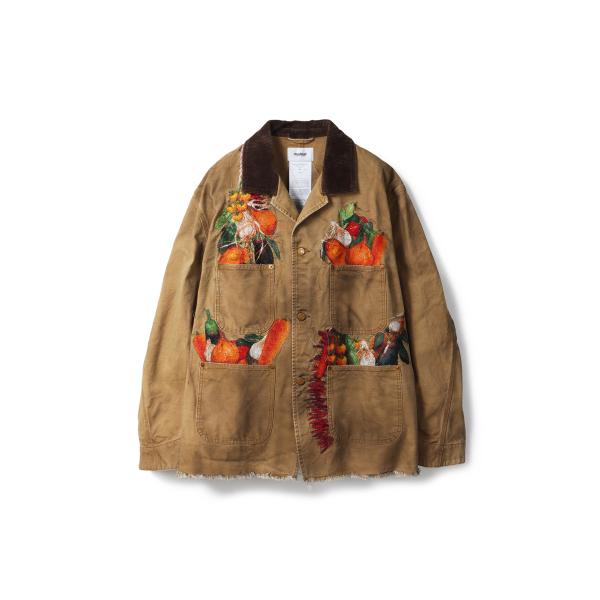 VEGETABLE EMBROIDERY WORK JACKET - BEIGE (26SS19BL...