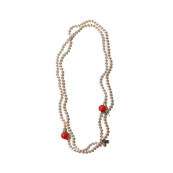 FOOD SAMPLE PEARL NECKLACE - TOMATO (26SS83AC43) d...