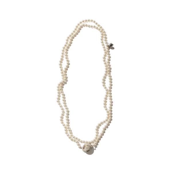 FOOD SAMPLE PEARL NECKLACE - EGG (26SS83AC43) doub...