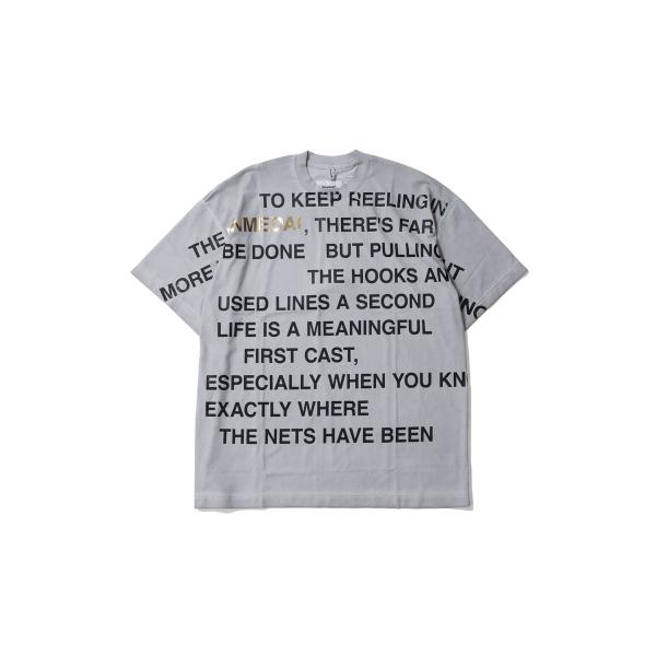 KINMEDAI LINE MESSAGE TEE - ASH (26SS32CS427) doub...