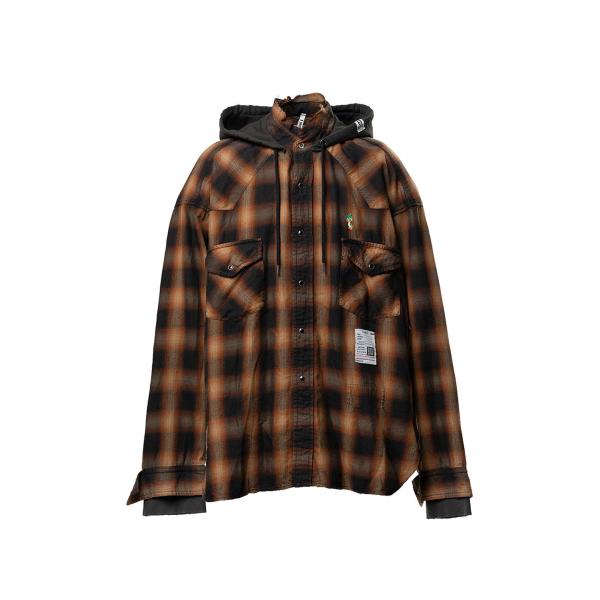 SWEAT HOODIE L/S SHIRTS / BROWN (J16SH182) MIHARA ...