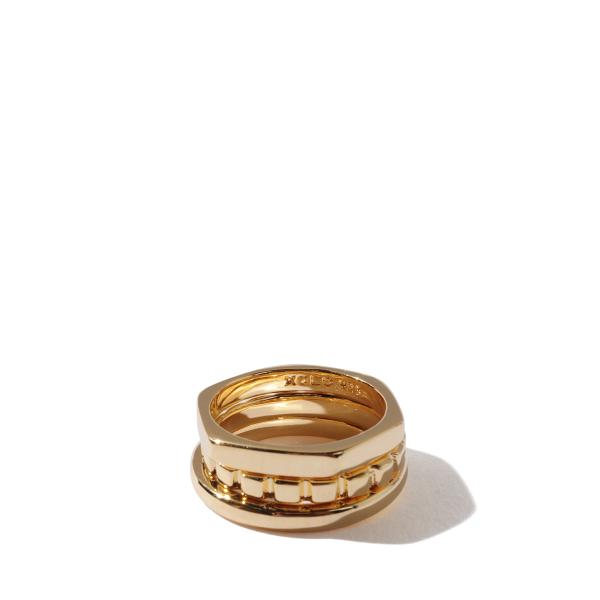 Triple with Cushion Ring / Gold (XOR095-G) XOLO JE...