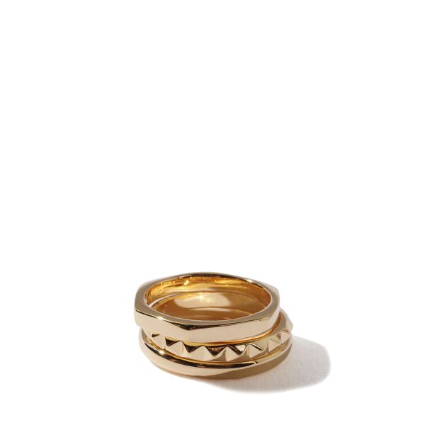 Triple with Spike Ring / Gold (XOR096-G) XOLO JEWE...