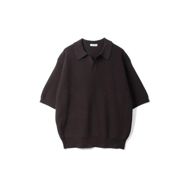 Cotton Rib Knit Skipper Shirt / ESPRESSO (KS26SKN0...