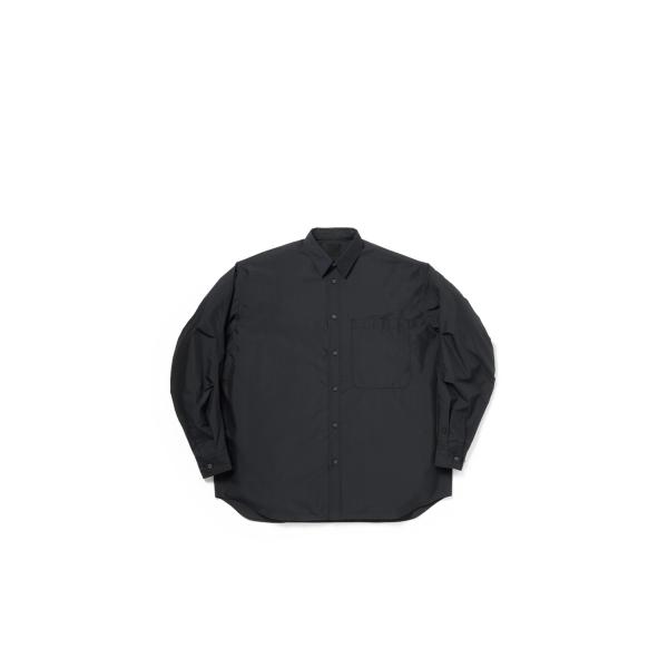 TECH REGULAR COLLAR SHIRT L/S SOLID - INK BLACK (B...