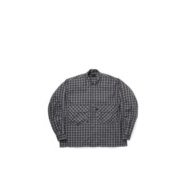 TECH SPORTS OPEN COLLAR SHIRT L/S GREN PLAID - CHA...