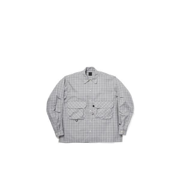TECH SPORTS OPEN COLLAR SHIRT L/S GREN PLAID - LT....