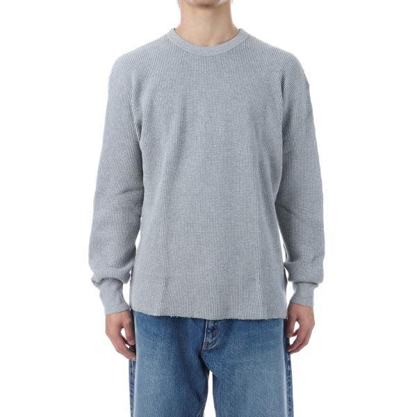 THERMAL KING WAFFLE CREW NECK L/S - HEATHE GRAY (#...