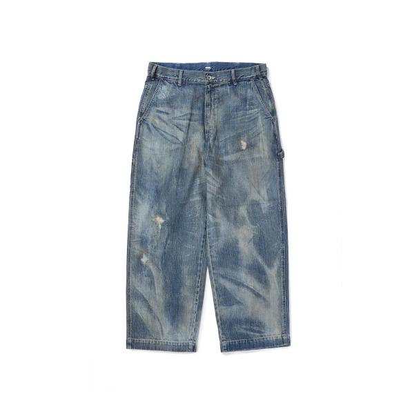 STEINBECK DENIM PAINTER PANTS VINTAGE CUSTOM / BLU...