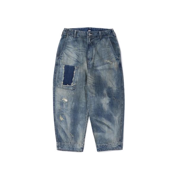 STEINBECK DENIM POCKET PANTS VINTAGE CUSTOM / BLUE...