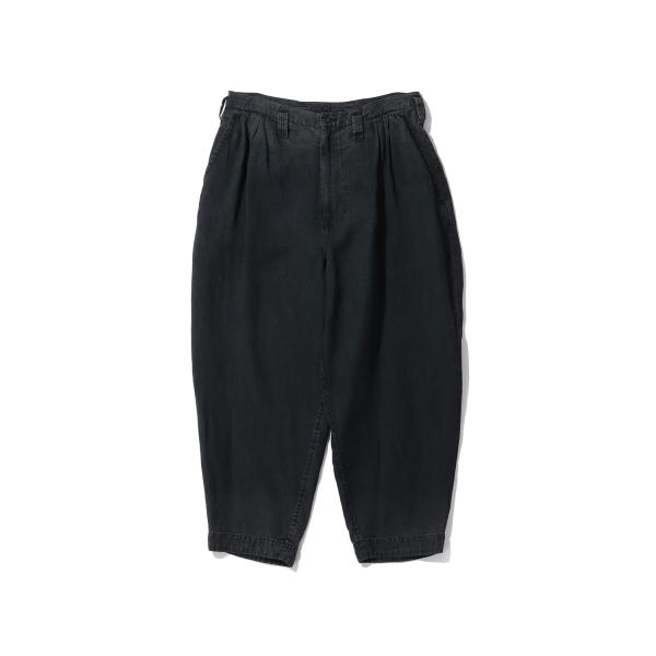 BLACK LINEN BEBOP PANTS / BLACK (PC-021-3888) Port...