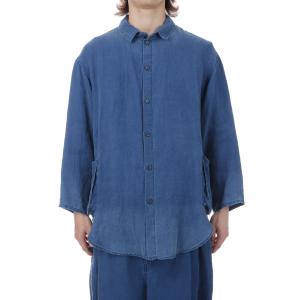 INDIGO LINEN SHIRT JACK...の詳細画像2