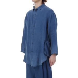 INDIGO LINEN SHIRT JACK...の詳細画像3