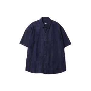 KASURI STRIPE ORIGINAL BEAT WRITER SHIRT / NAVY (PC-047-3926) Porter Classic(ポータークラシック)