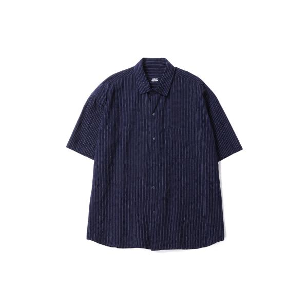 KASURI STRIPE ORIGINAL BEAT WRITER SHIRT / NAVY (P...
