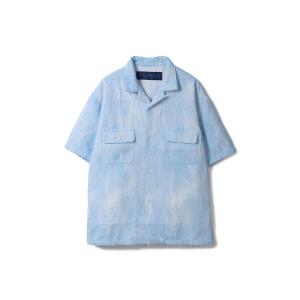 PAINTED SASHIKO WATERCOLOR KAIKIN SHIRT / LIGHT BLUE (PC-059-3821) Porter Classic(ポータークラシック)
