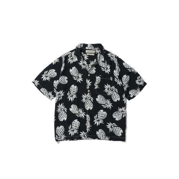 Pineapple Patterned Aloha Shirt - BLACK (RN3038901...