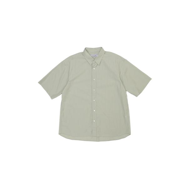 S/S REGULAR SHIRTS - GREEN STRIPE (261-60301) Univ...