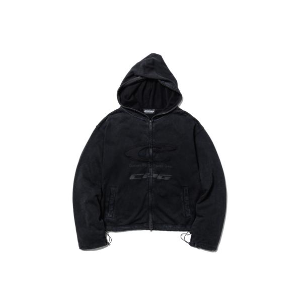 CPG FRT LOGO DYE ZIP HOODIE - BLACK (26SS-CPG-09 /...