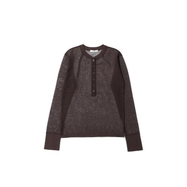 Sheer Henley Knit - BROWN (62610514) anuke(アンヌーク)
