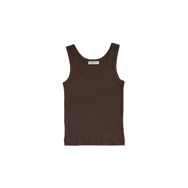 SHEER RIB TANK TOP - 48 BROWN (26SMSCU06) Shinzone...