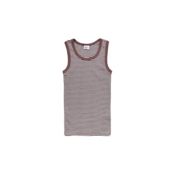 Panel ribbed tanktop - BRN-BK (808C) Miller(ミラー)