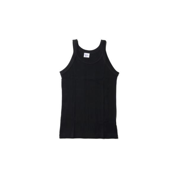 Panel ribbed Athletic tank - BLACK (831C) Miller(ミ...