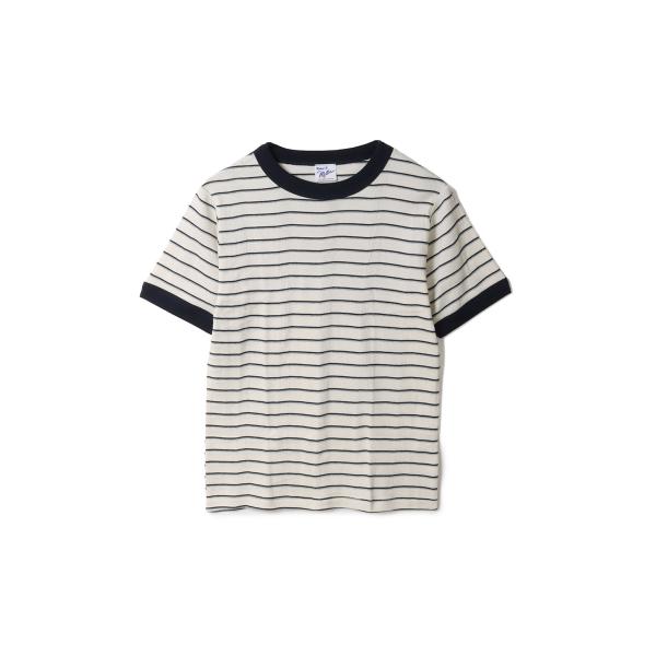 Panel ribbed T-shirt - WHT-NG (849C) Miller(ミラー)