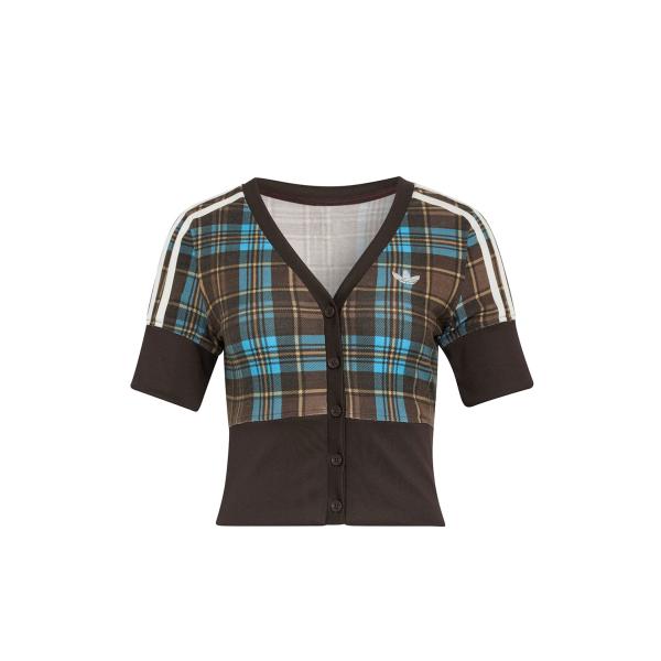 V-NECK CHECK SHIRT TOP - MULTI COLOR (RC2605OW010A...