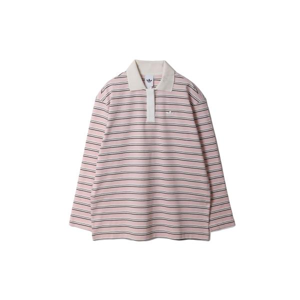 VINTAGE STRIPED OVZD POLO LS - SANDAY PINK (RC2605...