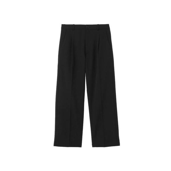 One Tuck Straight Wool Pants - BLACK (GL75753) Gol...