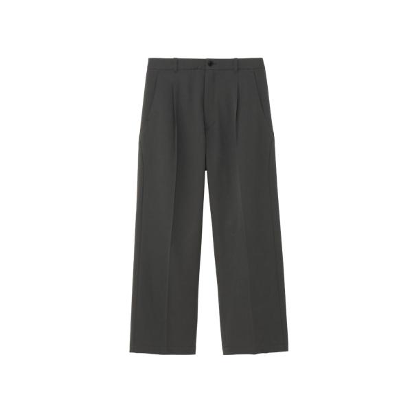 One Tuck Straight Wool Pants - CHARCOAL GRAY (GL75...