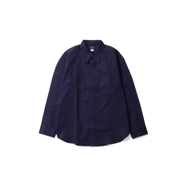 Y1944 HBT SHIRT - NAVY (602-261-03) BIG YANK(ビッグヤン...