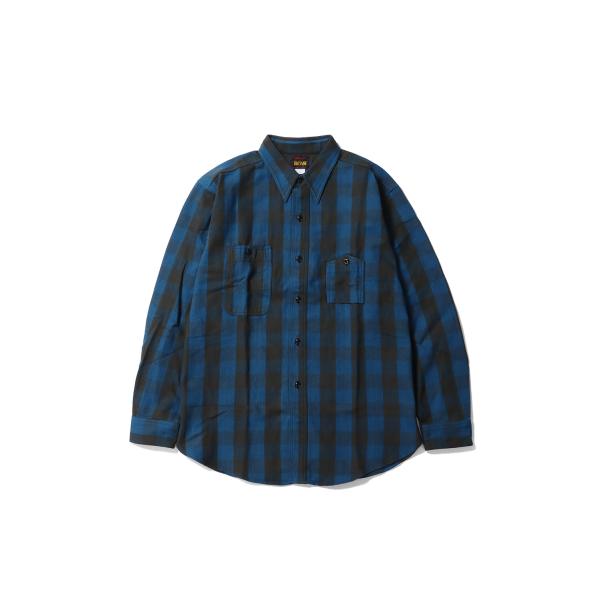 Y1945 FLANNEL SHIRT BROCK CHECK - BLUE (602-261-04...